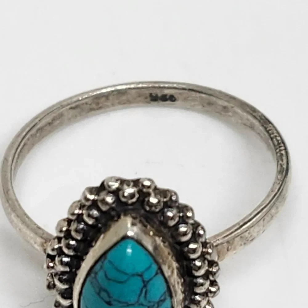 ring 925 sterling silver‎ turquoise size 7